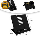 New Metal Book Stand - Adjustable Book Holder For Reading  full Black 