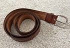 Orciani Leather Men s Brown Woven Belt Size 40 1 25in Adjustable Made In Italy