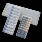4 10 Slots Transparent Plastic Battery Storage Box Hard Container Holder Case
