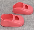 Pair Of Vintage Hasbro Pink Baby Doll Shoes 3 1 8  Long Soft Rubbery Taiwan