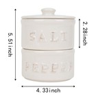 Vintage Ceramic Salt And Pepper Shaker Set Condiments Cellar Stacking Bowls W   
