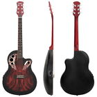 Glarry 41 In Cutaway Acoustic Electric Guitar Grape Voice Hole Spruce Top