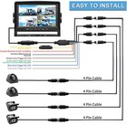 1080p  Backup Camera    9  Quad Split Monitor Dvr Recorder Truck Trailer