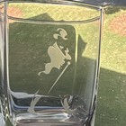 Set Of  4 Johnnie Walker Scotch  Whiskey Rocks Glasses Etched Walking Man 