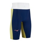 Mizuno Gx Sonic Royal Pw Swimwear N2mbd001 84 Navy Yellow Men Swimsuit New Auth