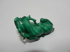 375g Malachite Chinese Foo Dog Qilin Statue Carved Green Stone Figurine