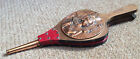 17 75  Long X 6 125  Wide  Faux Red Leather   Copper  Working Fireplace Bellows