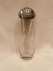 Vintage Classic Glass Martini Cocktail Shaker Mixer Metal Lid 10    Etched Vine