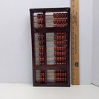 Vintage Wooden Abacus Chinese Counting Frame Brown Wood Beads Desk Decor Math 