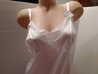 Vassarette 100  Nylon Full Slip Dress White Size 40 Lace Trim