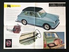 1958 Austin A40 Sales Brochure Specs Poster Printed In England Color Artwork Vtg