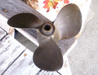 Vintage Solid Brass   Bronze Boat Michigan Propeller 409 S m c  62   9 5 