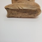 Heart Themed Hibiscus Wood Statuette From Bali