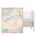 Bedtime Originals Ocean Mist 3-piece Pink gray yellow Baby Crib Bedding Set