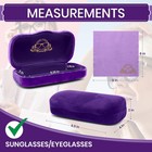 Hard Shell Glasses Case W cloth velvet Reading Glass  Eyeglass Case  Lightweight