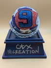 Enos Slaughter Cardinals Hof Autographed Carter X  1 1 Painted Art Baseball Jsa