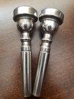 Pair Of Vintage Vincent Bach 1-1 2c Trumpet Mouthpieces - Rare Unusual Stampings