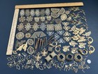  75 Lbs   Vtg   New Metal Stampings Gold Brass Filigree Connectors Findings Lot