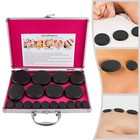 16pcs Portable Hot Stones Massage Kit Stone Warmer Spa Massager With Heater Box 