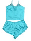 Vintage 90s Victorias Secret Lingerie Teddy Set Size M Gold Label Teal 2 Piece
