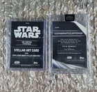 Topps Star Wars Vel Sartha 2023 Chrome Black Auto   2025 Stellar Art Card Lot