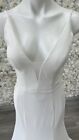 Clean Crepe Wedding Dress Bridal Gown Size 8