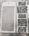 Bold Sayings Clear  Stamp   Grid Dot   Diamonds Stencil Set Tim Holtz New