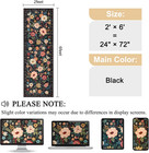 2x6 Runner Rug For Hallway  Washable Runner Rug Non Slip  Black