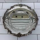 Reed   Barton King Francis Round Tray Silverplate   1699 Vintage 1970s