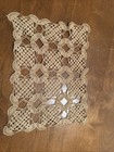 Antique String Crochet Doily Beige Colored