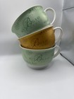 Vintage Bellagio Las Vegas Gallery Of Fine Art Souvenir Mug Set 3 Green Gold