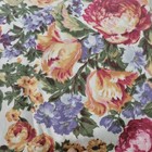 Vintage Shabby Chic Sheet Set  2  King Cabbage Rose Fitted   Flat Sheet 