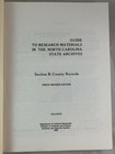 Guide To Research Materials In The North Carolina States Archives Genealogy 