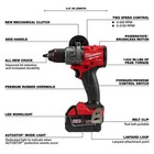 Milwaukee 3697-22 M18 Fuel 18v Cordless 2-tool Combo Kit W  5 0ah Batteries