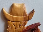 Vtg Hand Carved Wood Fisherman Carrying Fish Wall Folk Art Decor Signed Bahamas