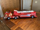Vintage Nylint Firetruck Hook-n-ladder Trailer Fire Truck Engine Steel Metal Toy