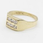 Baby Rectangle Cz Ring Real 10k Yellow Gold Size 1