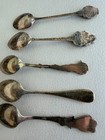 6 Sterling And Enamel  Spoons