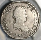 1817-ng Pcgs F 15 Guatemala 2 Reales Colonial Spain Ferdinand Vii Coin 26012203c