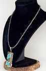 Native American Sterling Silver Mine  8 Turquoise   Navajo Pearl Necklace By Sf