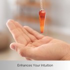 Carnelian Pendulum Crystal Stone  Faceted Pendulum Divination Tools  Dowsing