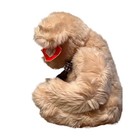 20  Large Fao Schwarz Cream Shaggy Plush Teddy Bear W  Ribbon Euc Nwt