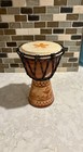 Vintage Hawaii Souvenir Hand Carved Wooden Djembe Bongo Drum Made In Indonesia