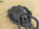 Large Cast Iron Antique Style Rustic Lion Head Door Knocker Victorian Knock