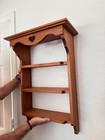 Vtg Shelf Wall Hanging Rack Wood With Cut Out Heart 25-1 2  T X 17-3 4  W