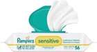 Pampers Baby Wipes Sensitive Perfume Free 1x Pop-top Pack 56 Count