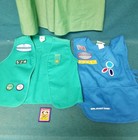 Mixed Lot Girl Scouts Brownies Patches Sashes Vtg Dress Uniform