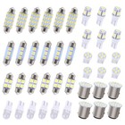 White 42pcs Car Interior Combo Led Map Dome Door Trunk License Plate Light Bulbs