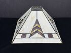 Vintage Tiffany Mission Style Stained Glass Square Pyramid Lamp Shade