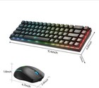 Snpurdiri 60  Wireless Gaming Keyboard   Mouse Combo  68key Backlit Rechargeable